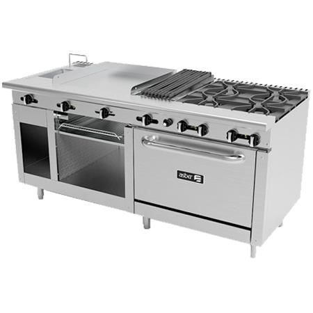 estufa-a-gas-4-quemadores-abiertos-asador-plancha-gratinador-freidora-horno-amr-72-commercial-line-asber
